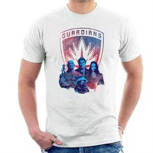 Marvel Guardians Of The Galaxy Vol 2 Shield And Galaxy Men's T-Shirt