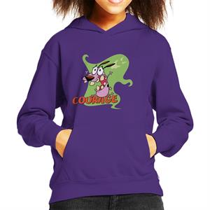 Courage The Cowardly Dog Halloween Scream Kid's Hooded Sweatshirt