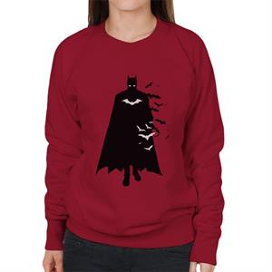 The Batman Silhouette White Bats Women's Sweatshirt