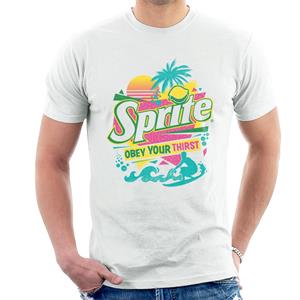 Sprite Retro 90s Beach Obey Your Thirst Men's T-Shirt