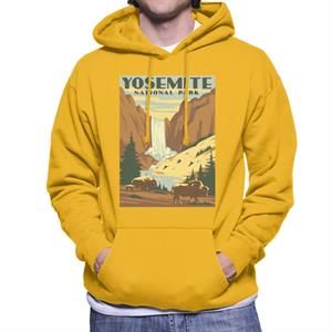 US National Parks Yosemite Waterfall Men's Hooded Sweatshirt