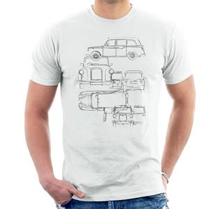 London Taxi Company Light Blueprint Men's T-Shirt