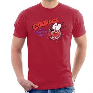 Courage The Cowardly Dog Halloween Scared Men's T-Shirt