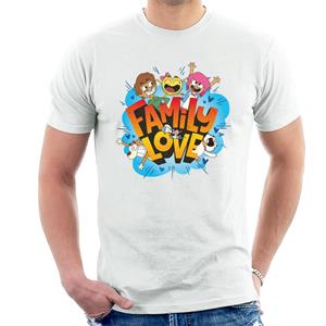 Boy Girl Dog Cat Mouse Cheese Family Love Men's T-Shirt