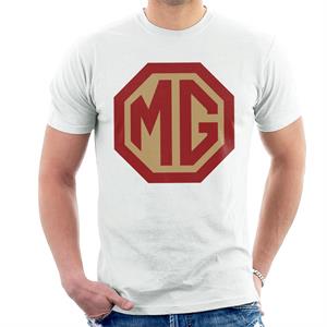 MG Red And Gold Logo British Motor Heritage Men's T-Shirt