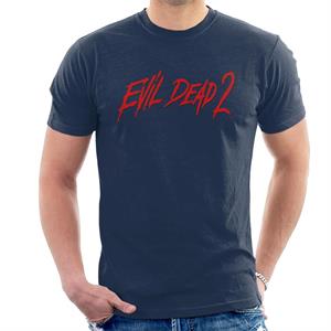 Evil Dead 2 Red Text Logo Men's T-Shirt