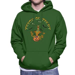 Scooby Doo Halloween Trick Or Treat Terrified Men's Hooded Sweatshirt