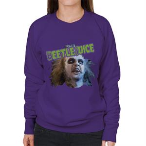 Beetlejuice Halloween Character Head Women's Sweatshirt