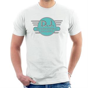 DJ International Records Cyan Logo Men's T-Shirt