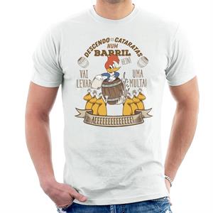 Woody Woodpecker Descendo As Cataratas Num Barril Men's T-Shirt