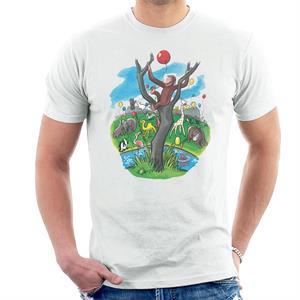 Curious George In A Tree At The Zoo Men's T-Shirt