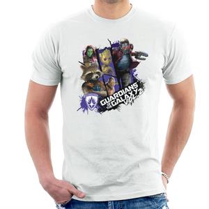 Marvel Guardians Of The Galaxy Vol 2 Starry Character Montage Men's T-Shirt