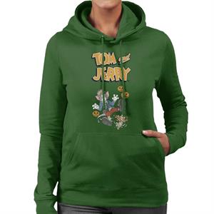 Tom and Jerry Halloween Mummified Women's Hooded Sweatshirt