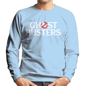 Ghostbusters Faded White Text Logo Men's Sweatshirt