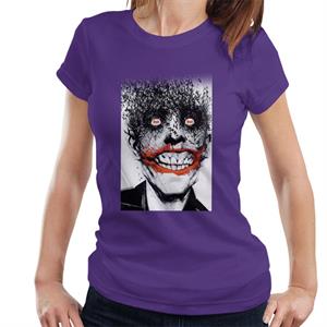 Batman Halloween Joker Face Made Of Bats Women's T-Shirt