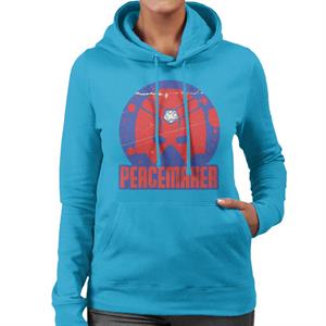 Peacemaker Red Helmet Silhouette Women's Hooded Sweatshirt