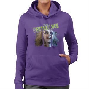 Beetlejuice Halloween Character Head Women's Hooded Sweatshirt