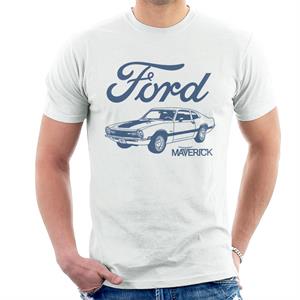 Ford Maverick Blue Outline Men's T-Shirt