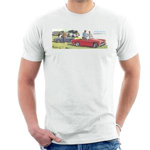 Austin Healey Sprite Mk II Race Day British Motor Heritage Men's T-Shirt