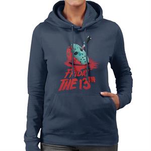 Friday 13th Crimson Jason Voorhees Crimson Face Women's Hooded Sweatshirt