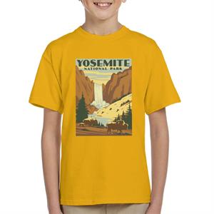 US National Parks Yosemite Waterfall Kid's T-Shirt