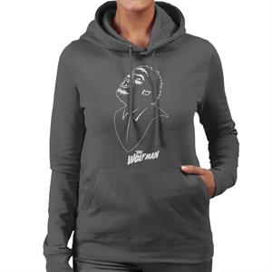 The Wolf Man Looking Up Women's Hooded Sweatshirt