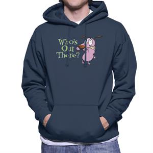 Courage The Cowardly Dog Halloween Who's Out There Men's Hooded Sweatshirt