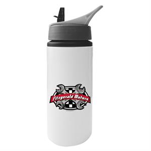 Neighbours Fitzgerald Motors Logo Aluminium Water Bottle With Straw