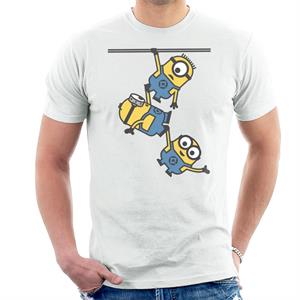 Despicable Me Bob Stuart And Dave The Minions Hanging Men's T-Shirt