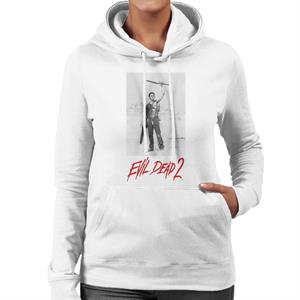 Evil Dead 2 Ash Red Text Logo Women's Hooded Sweatshirt