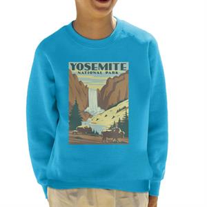 US National Parks Yosemite Waterfall Kid's Sweatshirt