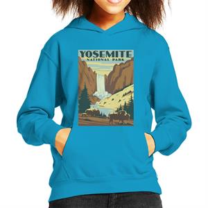 US National Parks Yosemite Waterfall Kid's Hooded Sweatshirt