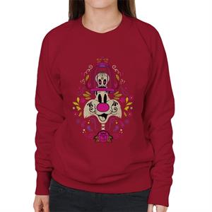 Looney Tunes Halloween Sylvester Tweety Skeleton Women's Sweatshirt