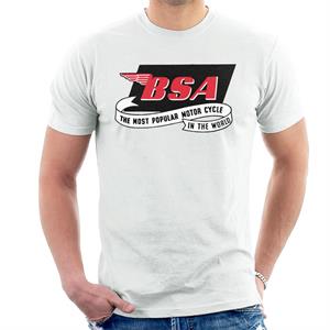 BSA Most Popular Motor Cycle In The World Logo Men's T-Shirt