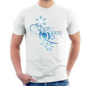 Disney Frozen Snow Queen Snowflakes Text Men's T-Shirt