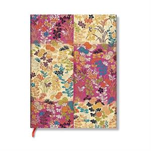 Karaori Pink Japanese Kimono Midi Unlined Softcover Flexi Journal Elastic Band Closure by Paperblanks