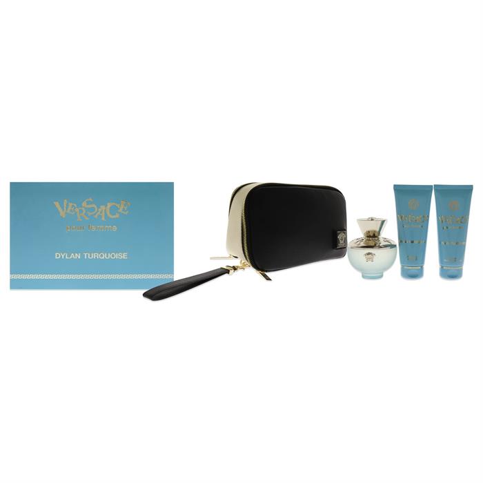 Versace Pour Femme Dylan Turquoise Gift Set 100ml EDT + 100ml Shower Gel + 100ml Body Lotion + Bag-0