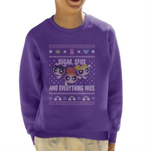 Powerpuff Girls Christmas Sugar Spice And Everything Nice Kid's Sweatshirt