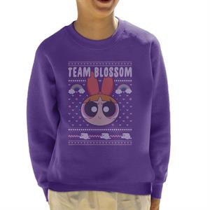 Powerpuff Girls Christmas Team Blossom Kid's Sweatshirt