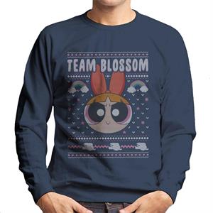 Powerpuff Girls Christmas Team Blossom Men's Sweatshirt