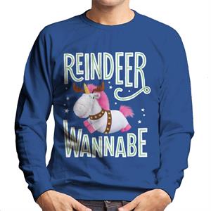 Minions Christmas Reindeer Wannabe Men's Sweatshirt