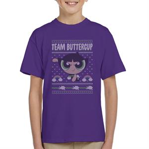 Powerpuff Girls Christmas Team Buttercup Kid's T-Shirt