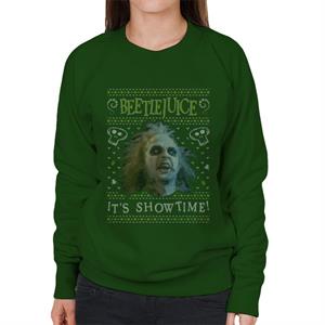 Beetlejuice Christmas It's Showtime Women's Sweatshirt