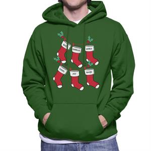 Friends Christmas Stockings Men's Hooded Sweatshirt