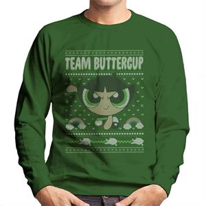 Powerpuff Girls Christmas Team Buttercup Men's Sweatshirt