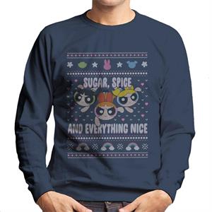 Powerpuff Girls Christmas Sugar Spice And Everything Nice Men's Sweatshirt