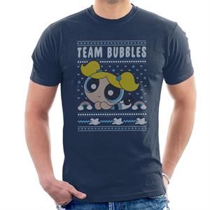 Powerpuff Girls Christmas Team Bubbles Men's T-Shirt