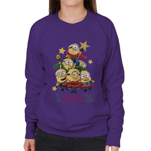 Minions Christmas It's The Spirit That Counts Women's Sweatshirt