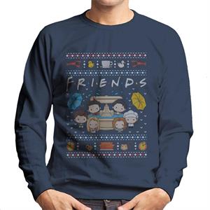Friends Christmas Opening Scene Men's Sweatshirt