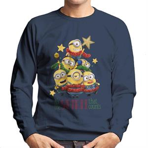 Minions Christmas It's The Spirit That Counts Men's Sweatshirt